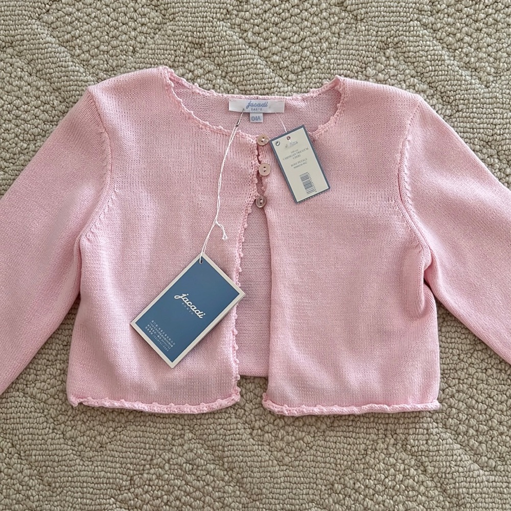NWT girls cardigan by Jacadi. Size 4T.